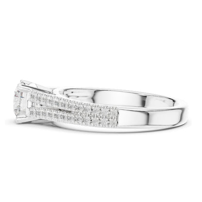 1.064 CT Round Brilliant Cut Lab Diamond Ring for Women | VVS-VS EF Clarity | 18KT, 14KT, 10KT Gold & 925 Silver | Moissanite Option | Rose, Yellow, White Gold