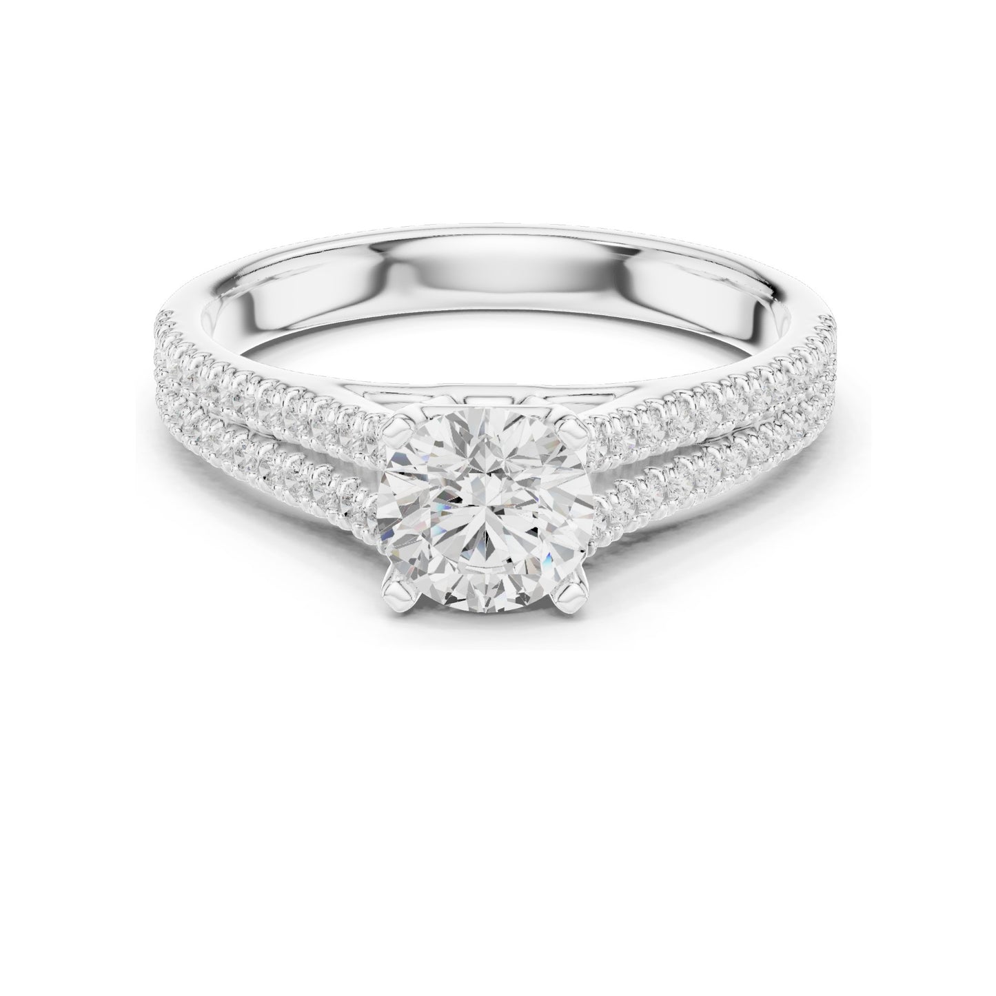 1.064 CT Round Brilliant Cut Lab Diamond Ring for Women | VVS-VS EF Clarity | 18KT, 14KT, 10KT Gold & 925 Silver | Moissanite Option | Rose, Yellow, White Gold