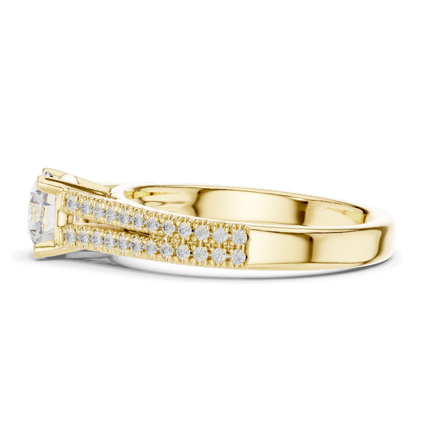 1.064 CT Round Brilliant Cut Lab Diamond Ring for Women | VVS-VS EF Clarity | 18KT, 14KT, 10KT Gold & 925 Silver | Moissanite Option | Rose, Yellow, White Gold