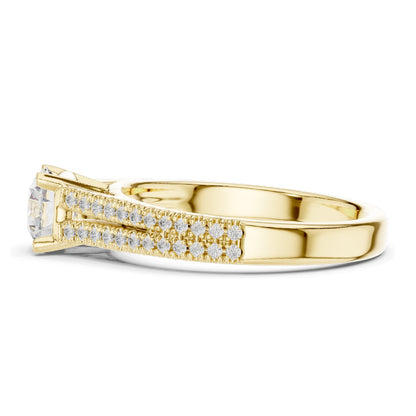 1.064 CT Round Brilliant Cut Lab Diamond Ring for Women | VVS-VS EF Clarity | 18KT, 14KT, 10KT Gold & 925 Silver | Moissanite Option | Rose, Yellow, White Gold