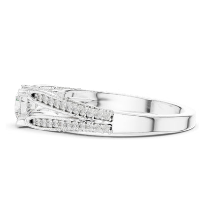 0.944 CT Round Brilliant Lab Diamond Ring for Women | VVS-VS EF Clarity | 18KT, 14KT, 10KT Gold & 925 Silver | Rose, Yellow, White Gold & Moissanite Options