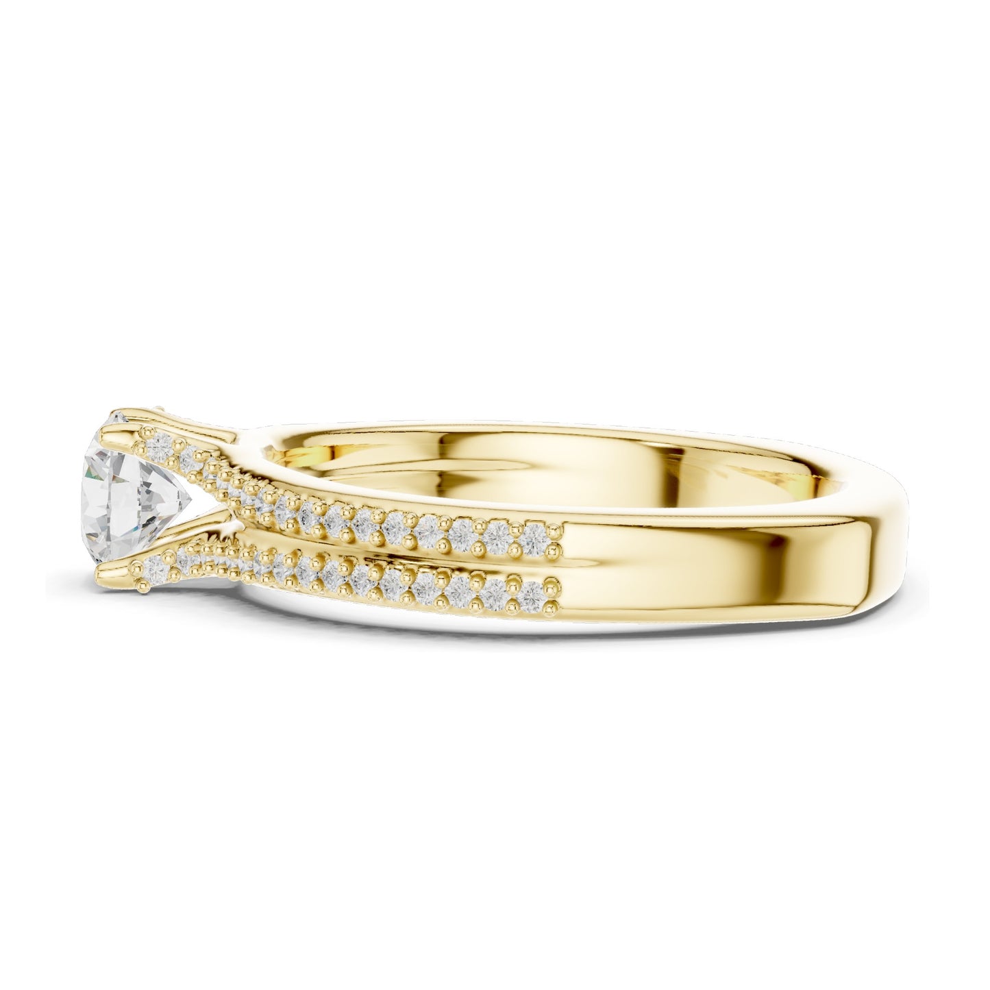 0.866 CT Round Brilliant Lab Diamond Ring for Women | VVS-VS EF Clarity | 18KT, 14KT, 10KT Gold & 925 Silver | Rose, Yellow, White Gold & Moissanite Options