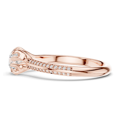 0.802 CT Round Brilliant Lab Diamond Ring for Women | VVS-VS EF Clarity | 18KT, 14KT, 10KT Gold & 925 Silver | Moissanite Options | Rose, Yellow, White Gold