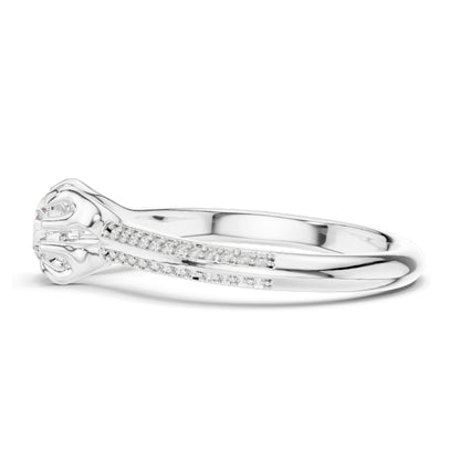0.802 CT Round Brilliant Lab Diamond Ring for Women | VVS-VS EF Clarity | 18KT, 14KT, 10KT Gold & 925 Silver | Moissanite Options | Rose, Yellow, White Gold