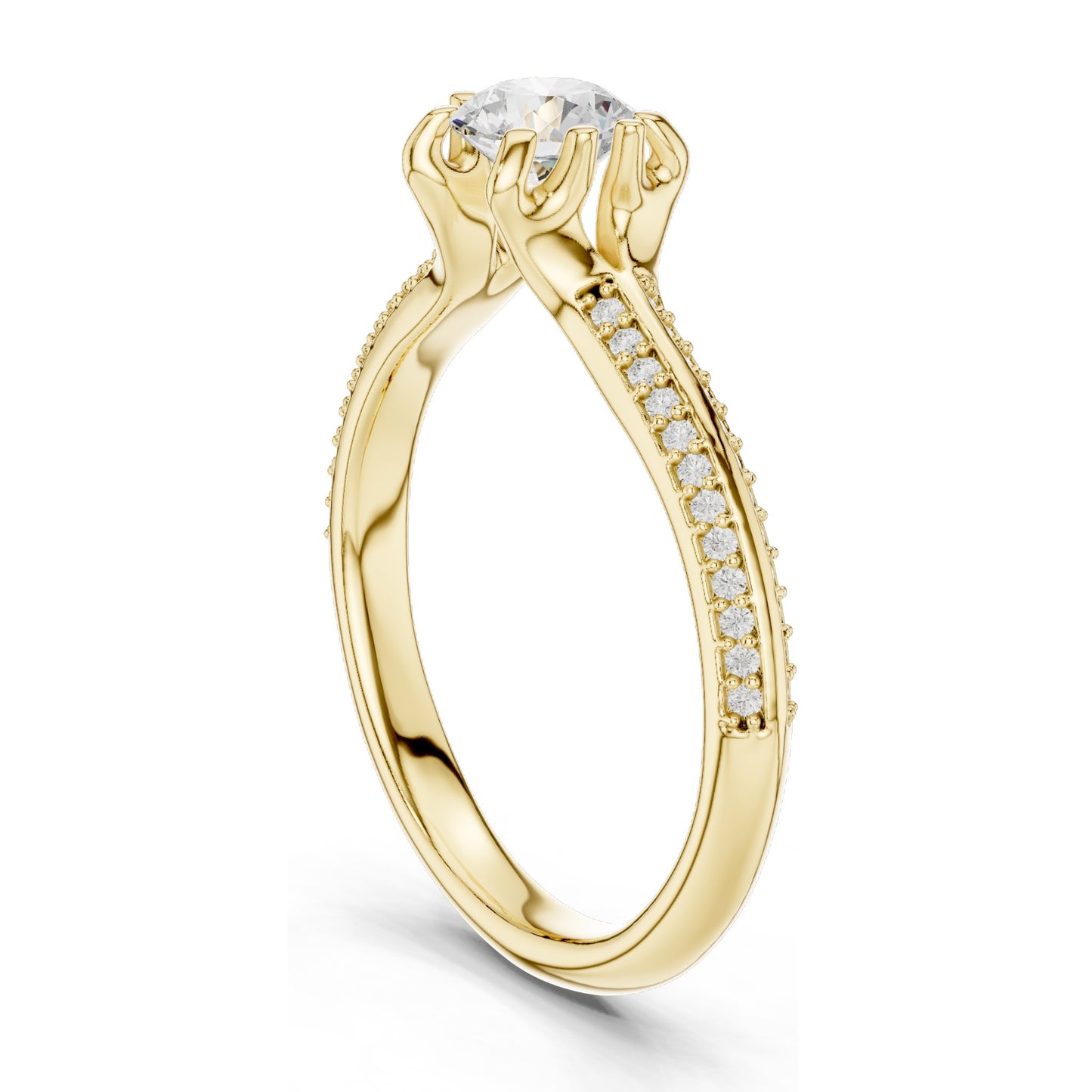 0.802 CT Round Brilliant Lab Diamond Ring for Women | VVS-VS EF Clarity | 18KT, 14KT, 10KT Gold & 925 Silver | Moissanite Options | Rose, Yellow, White Gold