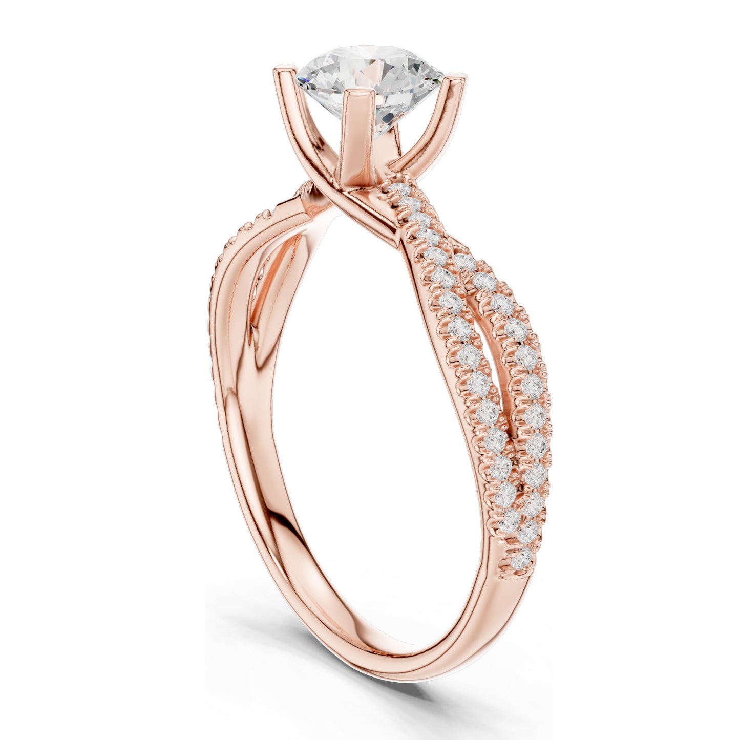 1.07 CT Round Brilliant Lab Diamond Ring for Women | VVS-VS EF Clarity | 18KT, 14KT, 10KT Gold & 925 Silver | Moissanite Options | Rose, Yellow, White Gold
