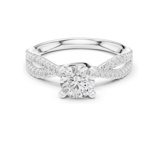 1.07 CT Round Brilliant Lab Diamond Ring for Women | VVS-VS EF Clarity | 18KT, 14KT, 10KT Gold & 925 Silver | Moissanite Options | Rose, Yellow, White Gold