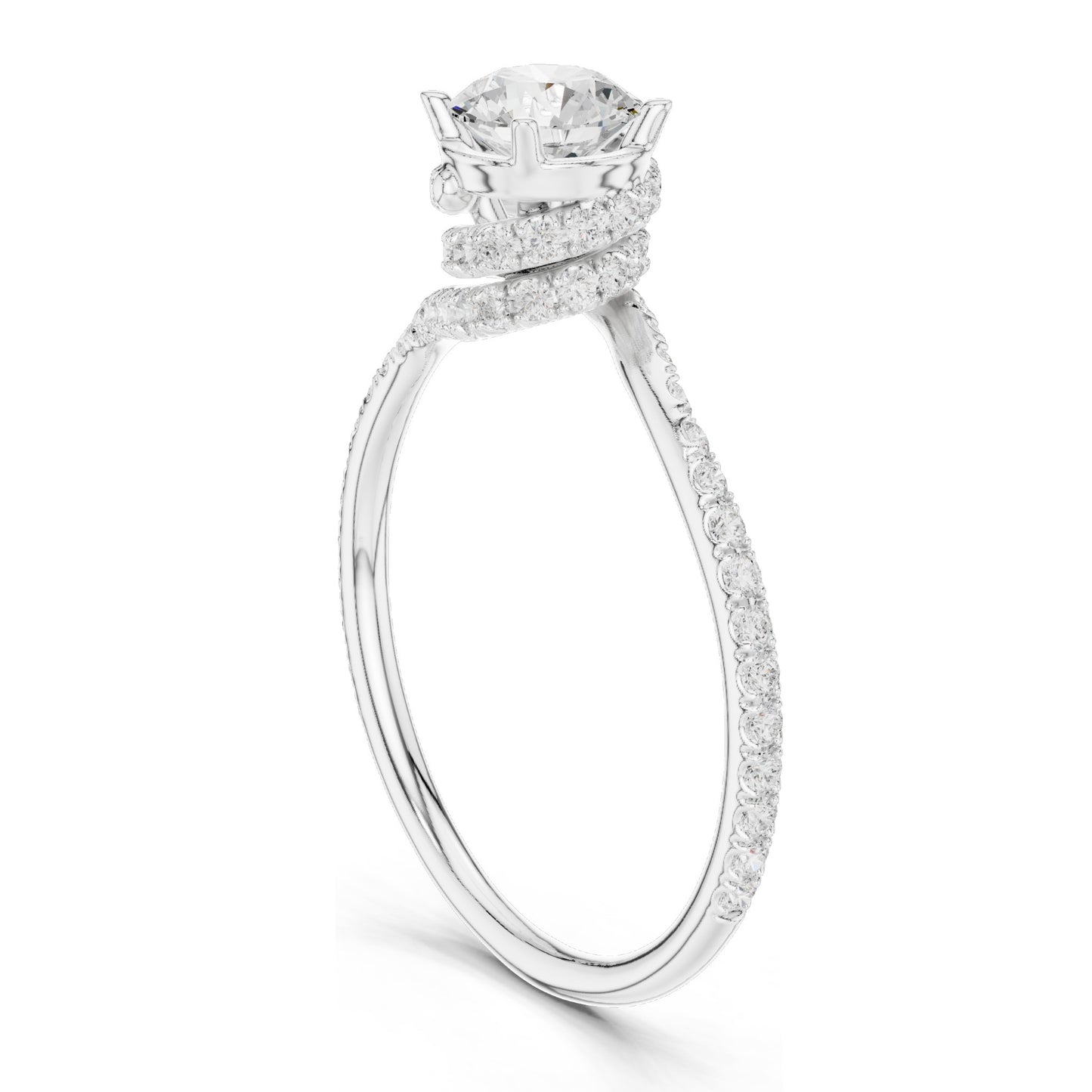 0.84 CT Round Brilliant Lab Diamond Engagement Ring | VVS-VS EF Clarity | 18KT, 14KT, 10KT Gold & 925 Silver | Rose, Yellow, White Gold & Moissanite Options