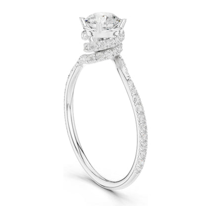 0.84 CT Round Brilliant Lab Diamond Engagement Ring | VVS-VS EF Clarity | 18KT, 14KT, 10KT Gold & 925 Silver | Rose, Yellow, White Gold & Moissanite Options