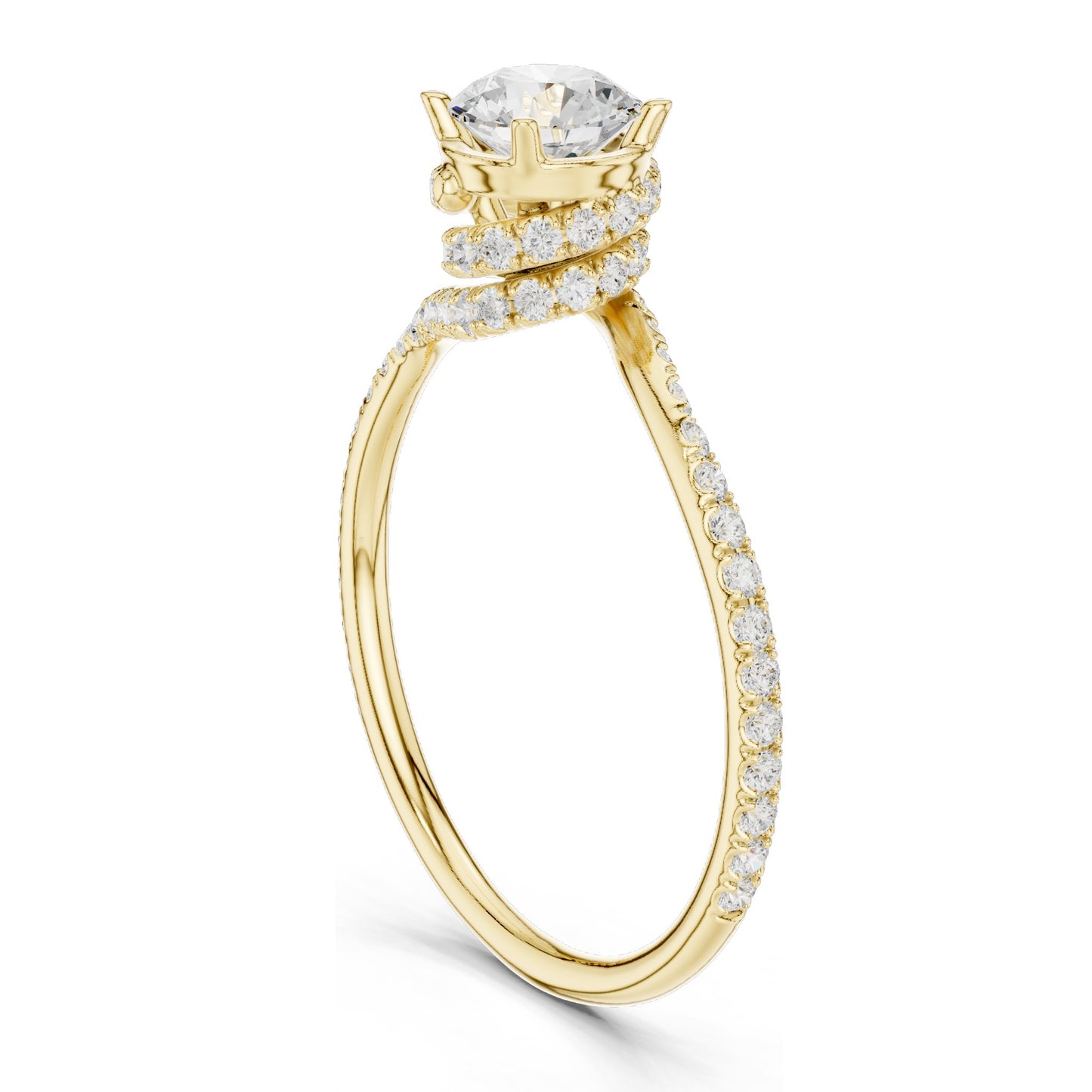 0.84 CT Round Brilliant Lab Diamond Engagement Ring | VVS-VS EF Clarity | 18KT, 14KT, 10KT Gold & 925 Silver | Rose, Yellow, White Gold & Moissanite Options