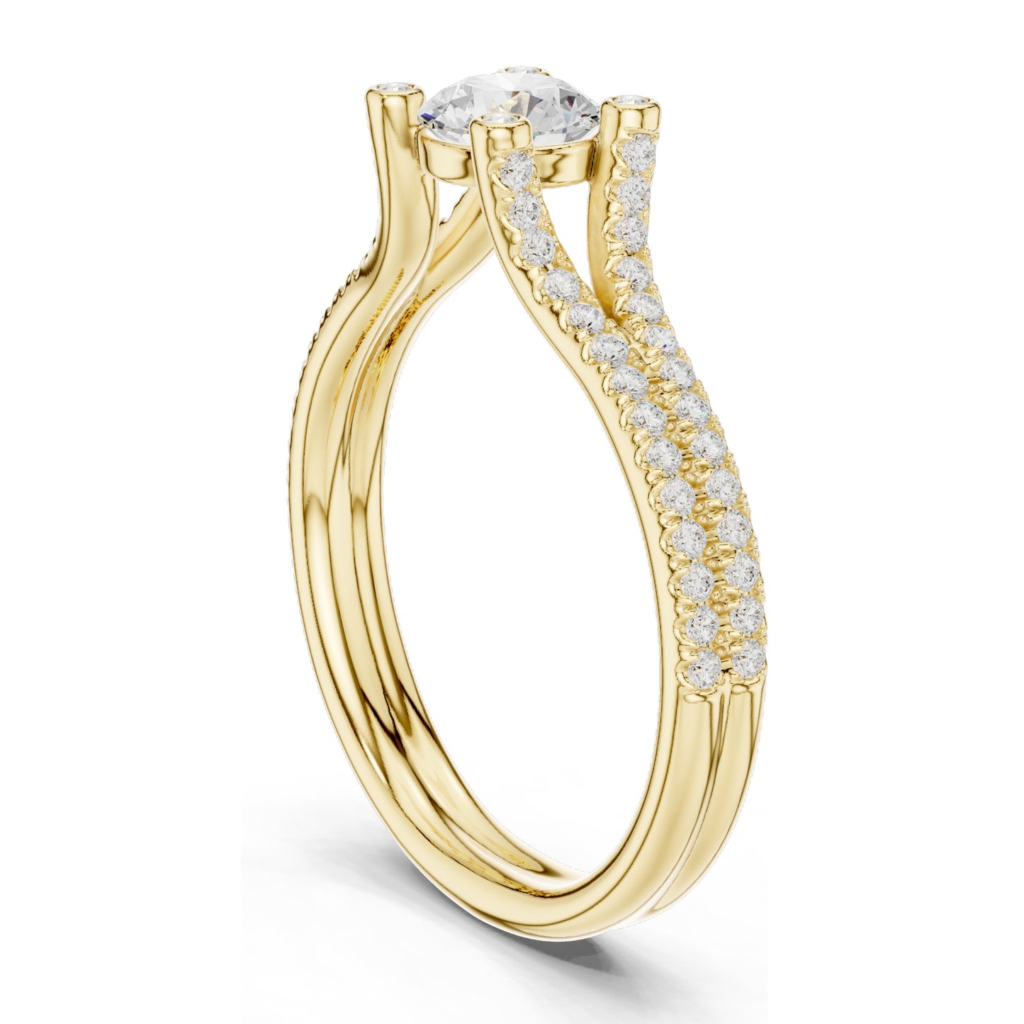 0.99 CT Round Brilliant Lab Diamond Engagement Ring | VVS-VS EF Clarity | 18KT, 14KT, 10KT Gold & 925 Silver | Rose, Yellow, White Gold & Moissanite Options