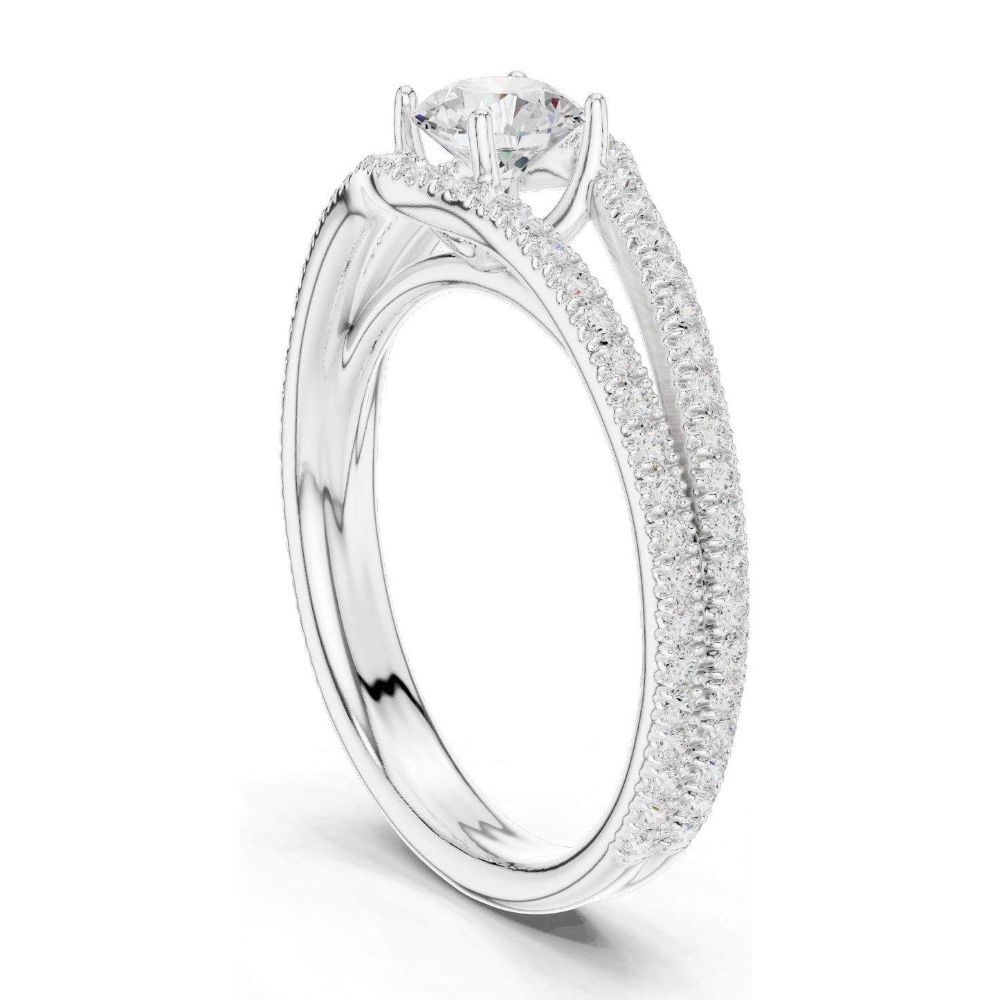 1.25 CT Round Brilliant Lab Diamond Twist Engagement Ring for Women | VVS-VS EF Clarity | 18KT, 14KT, 10KT Gold & 925 Silver | Rose, Yellow, White Gold & Moissanite Options