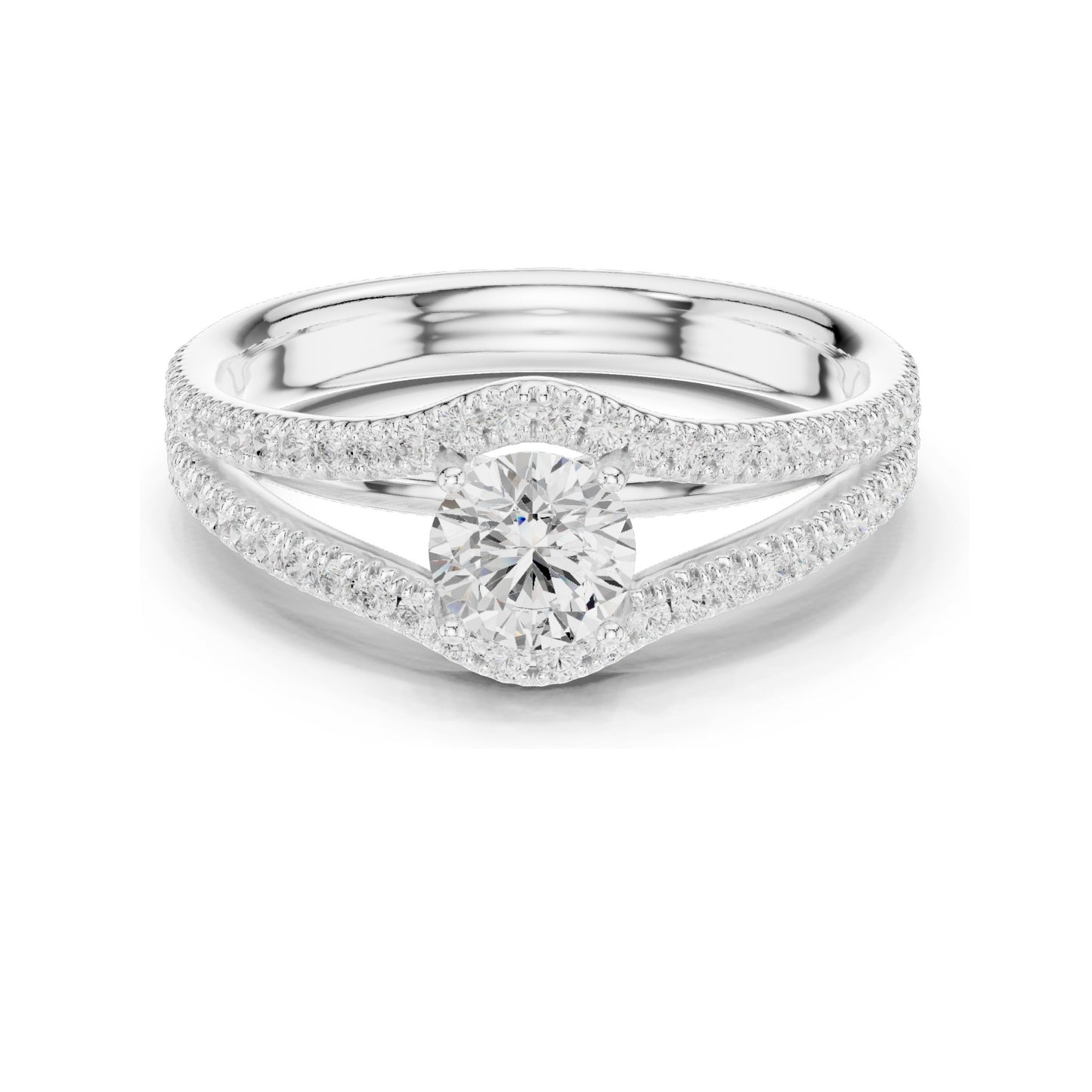1.25 CT Round Brilliant Lab Diamond Twist Engagement Ring for Women | VVS-VS EF Clarity | 18KT, 14KT, 10KT Gold & 925 Silver | Rose, Yellow, White Gold & Moissanite Options