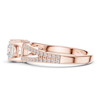1.124 CT Round Brilliant Lab Diamond Solitaire Engagement Ring for Women | VVS-VS EF Clarity | 18KT, 14KT, 10KT Gold & 925 Silver | Rose, Yellow, White Gold & Moissanite Options