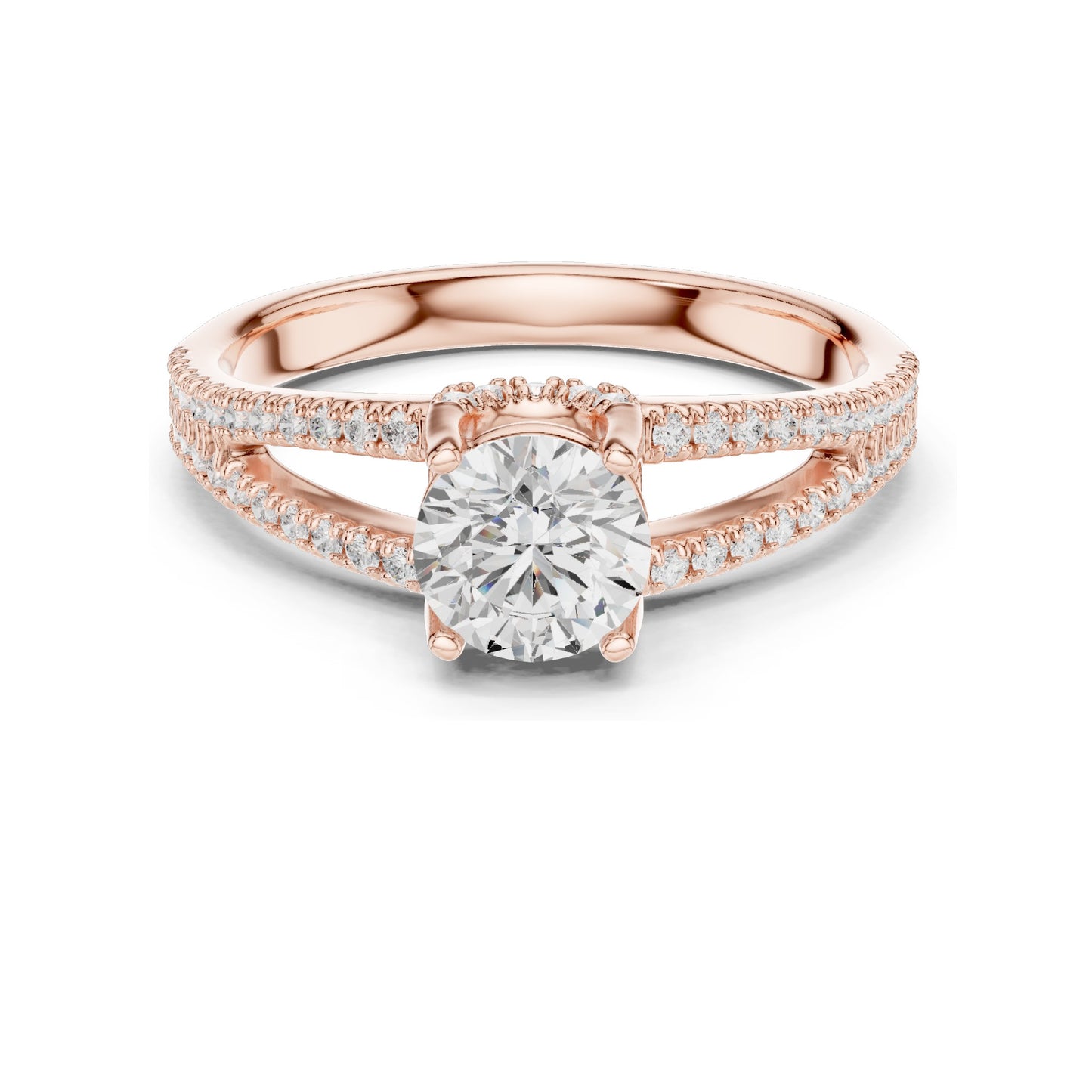 1.124 CT Round Brilliant Lab Diamond Solitaire Engagement Ring for Women | VVS-VS EF Clarity | 18KT, 14KT, 10KT Gold & 925 Silver | Rose, Yellow, White Gold & Moissanite Options