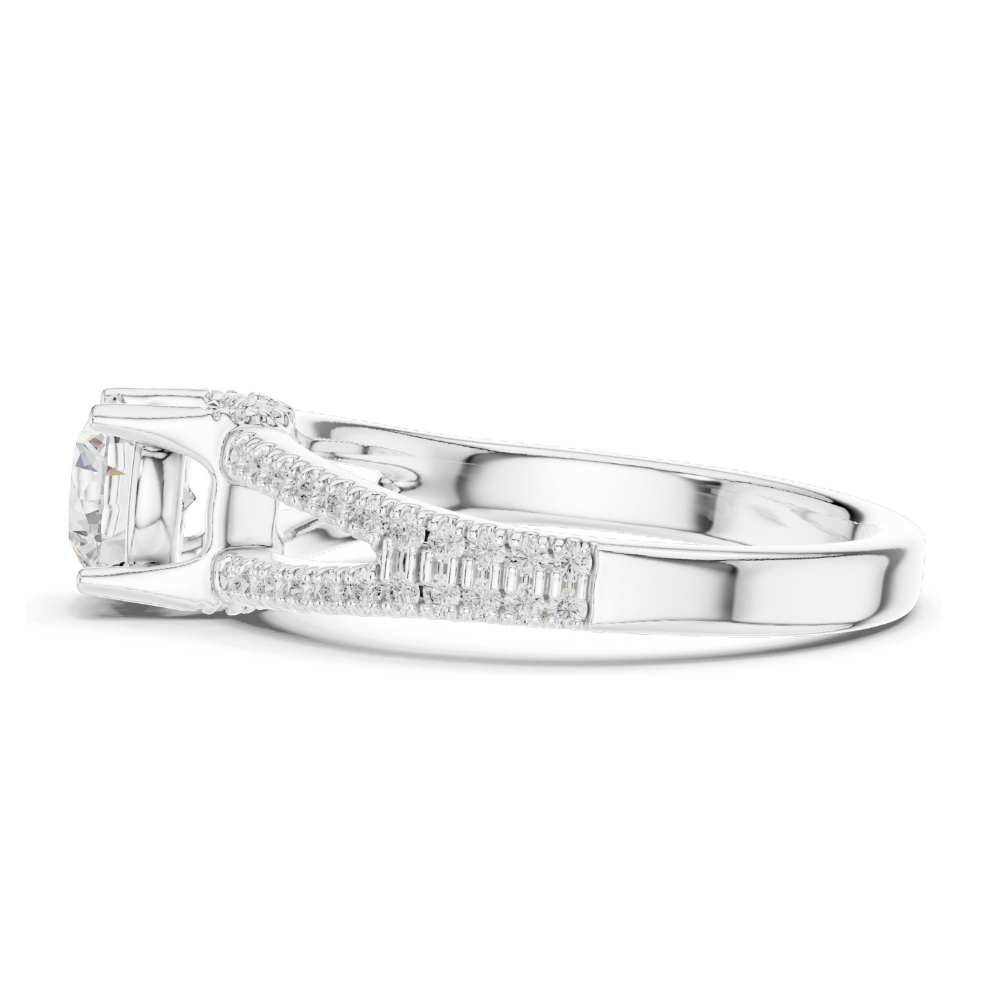 1.124 CT Round Brilliant Lab Diamond Solitaire Engagement Ring for Women | VVS-VS EF Clarity | 18KT, 14KT, 10KT Gold & 925 Silver | Rose, Yellow, White Gold & Moissanite Options