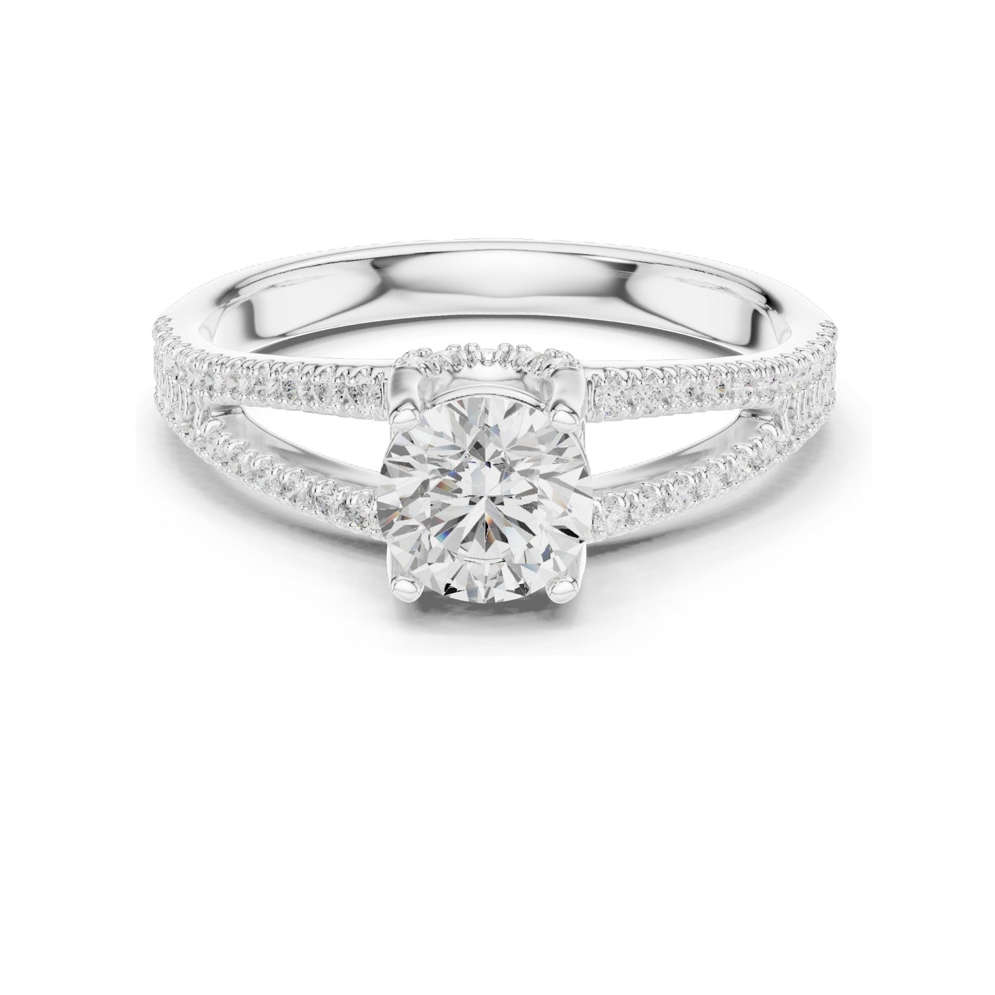 1.124 CT Round Brilliant Lab Diamond Solitaire Engagement Ring for Women | VVS-VS EF Clarity | 18KT, 14KT, 10KT Gold & 925 Silver | Rose, Yellow, White Gold & Moissanite Options