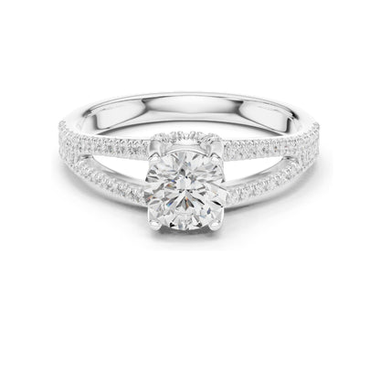 1.124 CT Round Brilliant Lab Diamond Solitaire Engagement Ring for Women | VVS-VS EF Clarity | 18KT, 14KT, 10KT Gold & 925 Silver | Rose, Yellow, White Gold & Moissanite Options