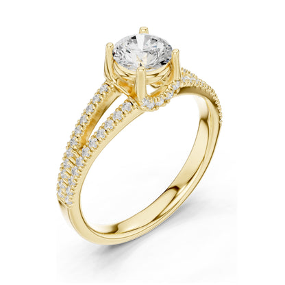 1.124 CT Round Brilliant Lab Diamond Solitaire Engagement Ring for Women | VVS-VS EF Clarity | 18KT, 14KT, 10KT Gold & 925 Silver | Rose, Yellow, White Gold & Moissanite Options