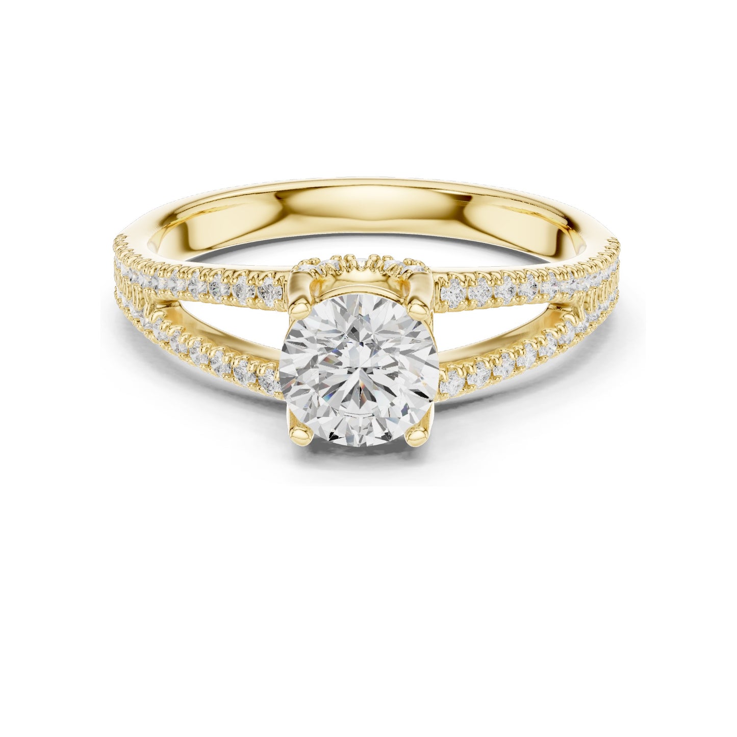 1.124 CT Round Brilliant Lab Diamond Solitaire Engagement Ring for Women | VVS-VS EF Clarity | 18KT, 14KT, 10KT Gold & 925 Silver | Rose, Yellow, White Gold & Moissanite Options