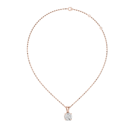 1 Carat Lab-Grown Diamond Pendant | VVS-VS EF CVD | 18KT, 14KT, Rose, Yellow, White Gold Options