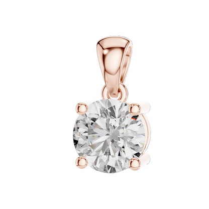 1 Carat Lab-Grown Diamond Pendant | VVS-VS EF CVD | 18KT, 14KT, Rose, Yellow, White Gold Options