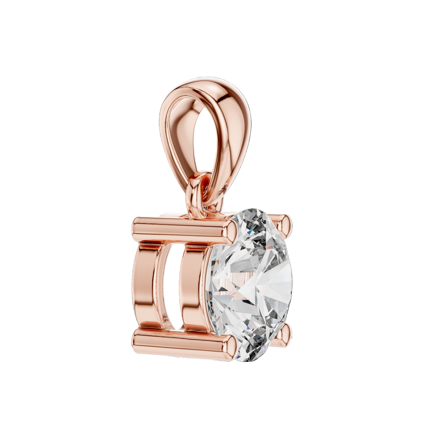 1 Carat Lab-Grown Diamond Pendant | VVS-VS EF CVD | 18KT, 14KT, Rose, Yellow, White Gold Options