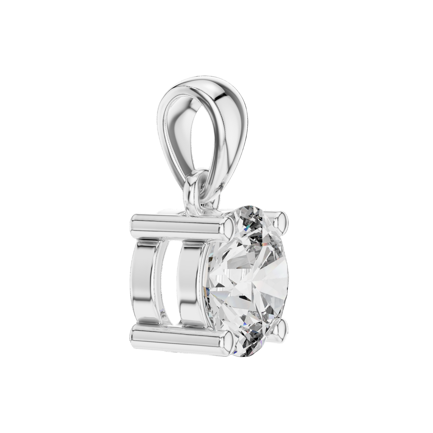1 Carat Lab-Grown Diamond Pendant | VVS-VS EF CVD | 18KT, 14KT, Rose, Yellow, White Gold Options