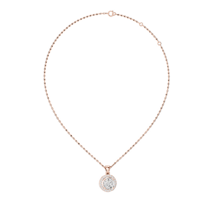 1.2 CT Lab-Grown Diamond Pendant Necklace | VVS-VS EF CVD | 18KT, 14KT, Rose, Yellow & White Gold Options | Sustainable Luxury Jewelry