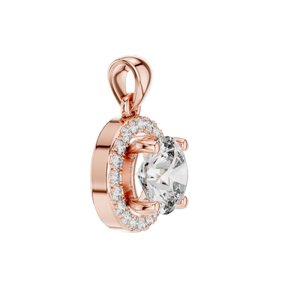 1.2 CT Lab-Grown Diamond Pendant Necklace | VVS-VS EF CVD | 18KT, 14KT, Rose, Yellow & White Gold Options | Sustainable Luxury Jewelry