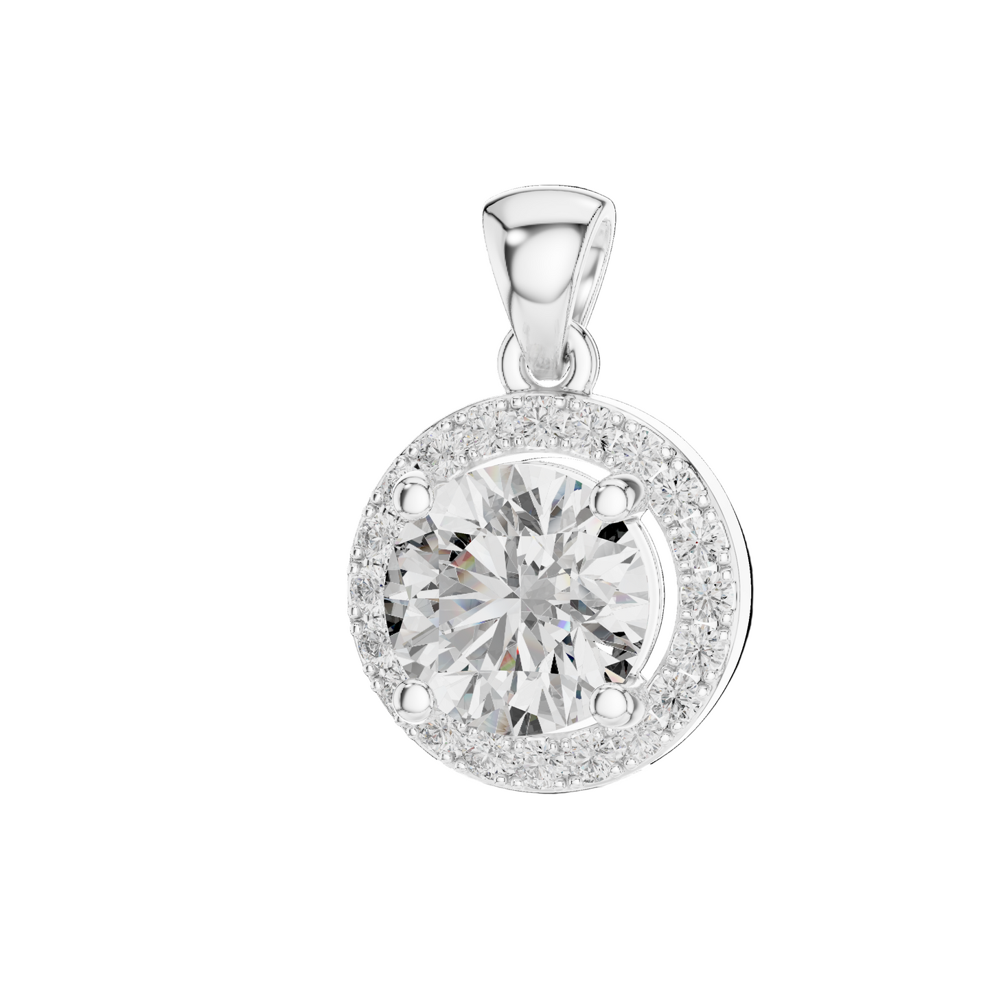 1.2 CT Lab-Grown Diamond Pendant Necklace | VVS-VS EF CVD | 18KT, 14KT, Rose, Yellow & White Gold Options | Sustainable Luxury Jewelry