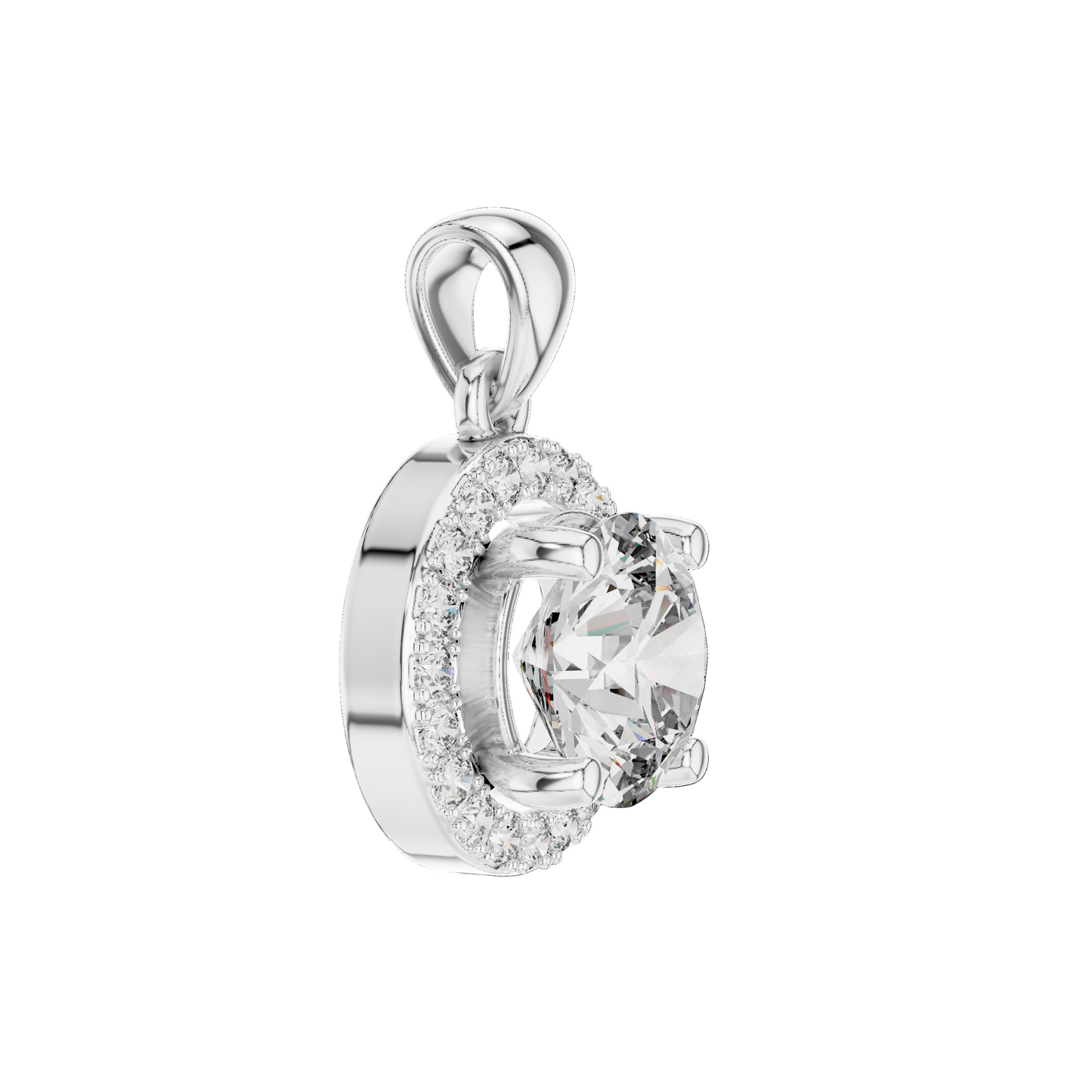 1.2 CT Lab-Grown Diamond Pendant Necklace | VVS-VS EF CVD | 18KT, 14KT, Rose, Yellow & White Gold Options | Sustainable Luxury Jewelry