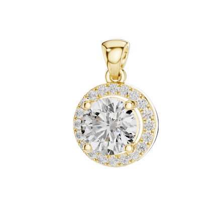 1.2 CT Lab-Grown Diamond Pendant Necklace | VVS-VS EF CVD | 18KT, 14KT, Rose, Yellow & White Gold Options | Sustainable Luxury Jewelry