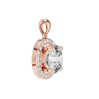 3.22 CT Lab-Created Diamond Pendant Necklace | VVS-VS EF CVD | 18KT, 14KT, Rose, Yellow, White Gold Options
