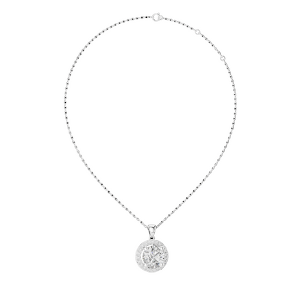 3.22 CT Lab-Created Diamond Pendant Necklace | VVS-VS EF CVD | 18KT, 14KT, Rose, Yellow, White Gold Options