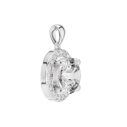 3.22 CT Lab-Created Diamond Pendant Necklace | VVS-VS EF CVD | 18KT, 14KT, Rose, Yellow, White Gold Options