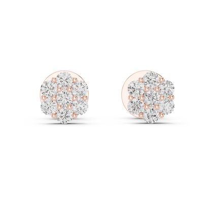 0.42 CT Lab-Grown Diamond Earrings | VVS-VS EF CVD Diamond | 18KT, 14KT, 10KT Gold & 925 Silver | Moissanite, Rose, Yellow, White Gold Options