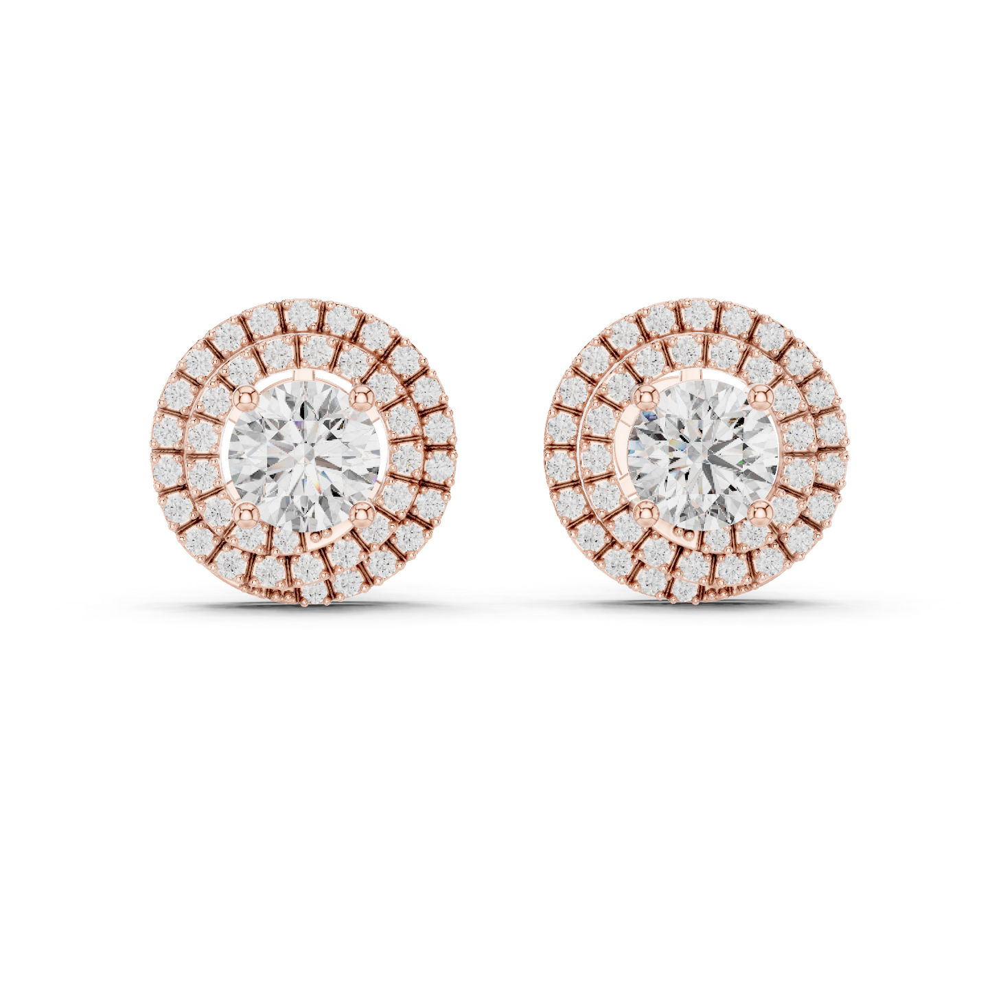 3.42 CT Lab-Grown VVS-VS-EF CVD Diamond Earrings | 18KT, 14KT, 10KT Gold & 925 Silver | Moissanite Option | Rose, Yellow, White Gold