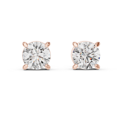 2.5 CT Lab-Grown VVS-VS EF CVD Diamond Stud Earrings | 18KT, 14KT, 10KT Gold & 925 Silver | Moissanite, Rose, Yellow, White Gold Options