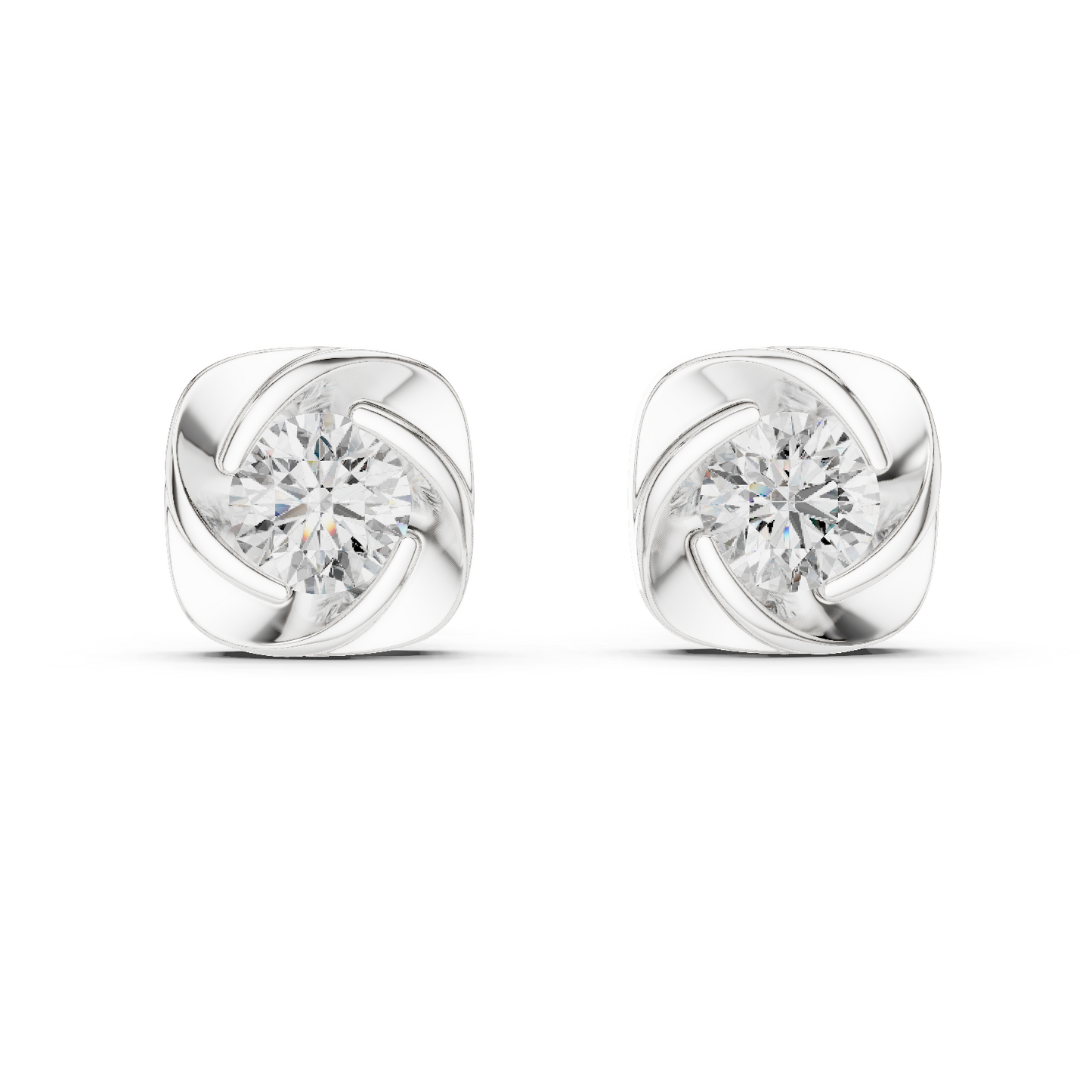 1.8 CT Diamond Earrings – Lab VVS-VS-EF CVD Diamonds in 18KT, 14KT, 10KT Gold & 925 Silver | Moissanite, Rose, Yellow, White Gold Options
