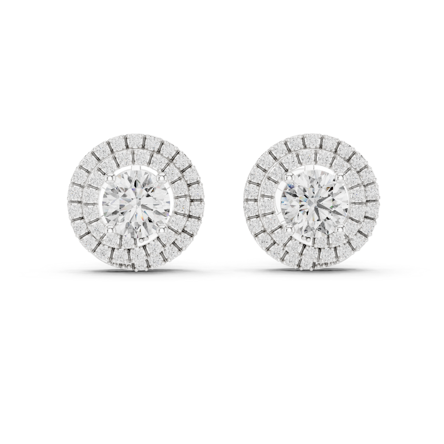 3.42 CT Lab-Grown VVS-VS-EF CVD Diamond Earrings | 18KT, 14KT, 10KT Gold & 925 Silver | Moissanite Option | Rose, Yellow, White Gold