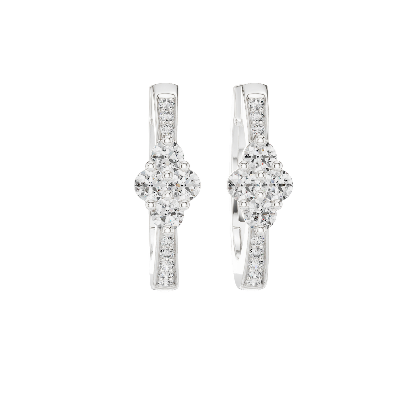 0.39 CT Lab Diamond Earrings | VVS-VS-EF Clarity CVD Diamond | 18KT, 14KT, 10KT Gold & 925 Silver | Rose, Yellow, White Gold | Luxury Fine Jewelry