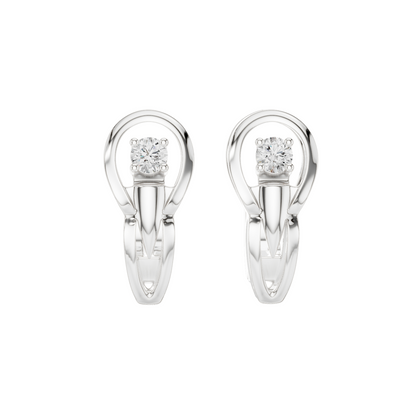 0.18 CT Lab Diamond Earrings | VVS-VS EF CVD Diamonds | 18KT, 14KT, 10KT Gold & 925 Silver | Rose, Yellow, White Gold | Luxury Fine Jewelry