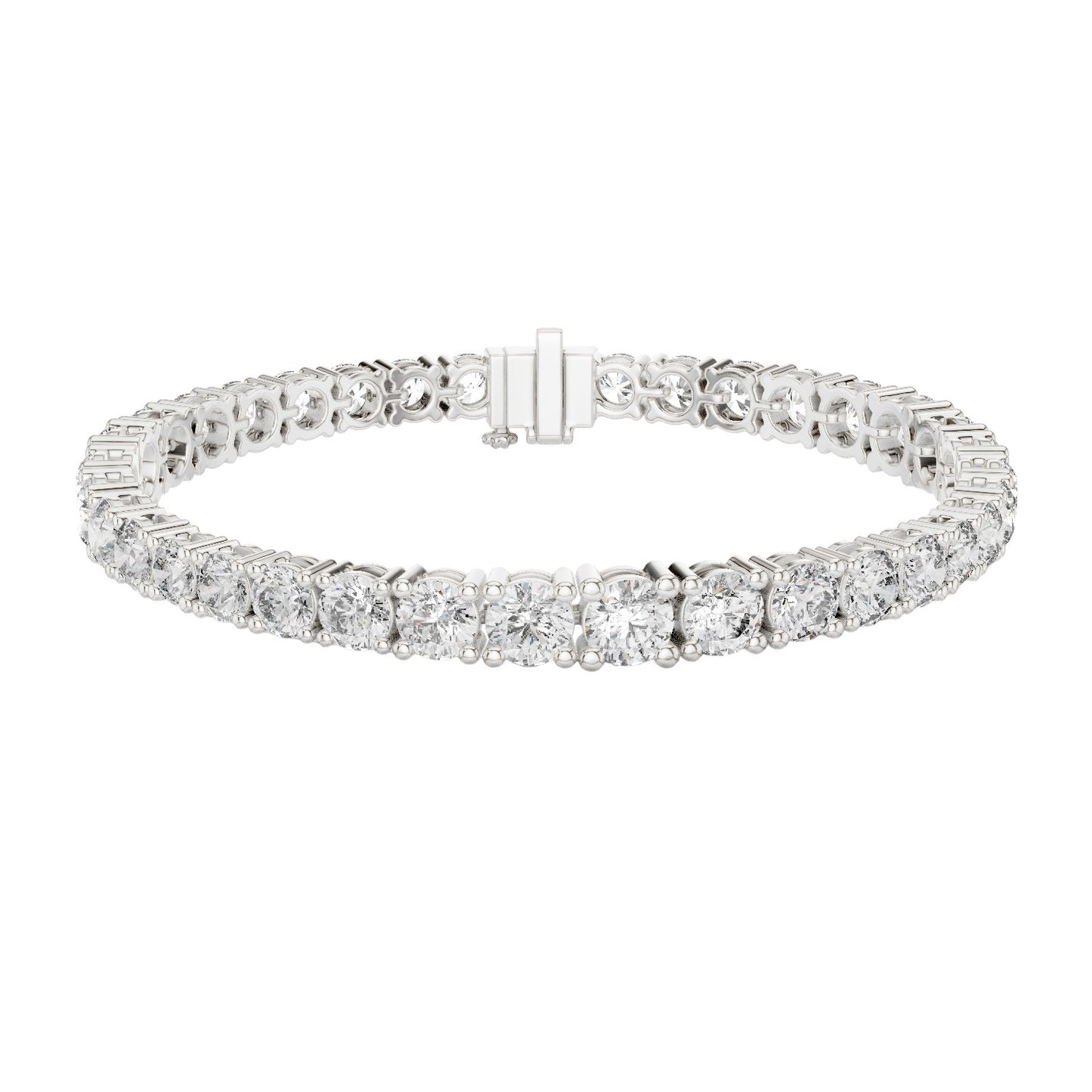 4.4 CT Lab Diamond Tennis Bracelet | Round Brilliant Cut | 10KT, 14KT, 18KT Gold & 925 Silver | Moissanite Options | Rose, Yellow, White Gold | Luxury Fine Jewelry