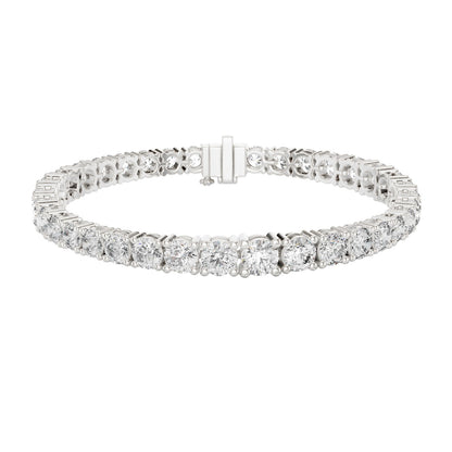 4.4 CT Lab Diamond Tennis Bracelet | Round Brilliant Cut | 10KT, 14KT, 18KT Gold & 925 Silver | Moissanite Options | Rose, Yellow, White Gold | Luxury Fine Jewelry