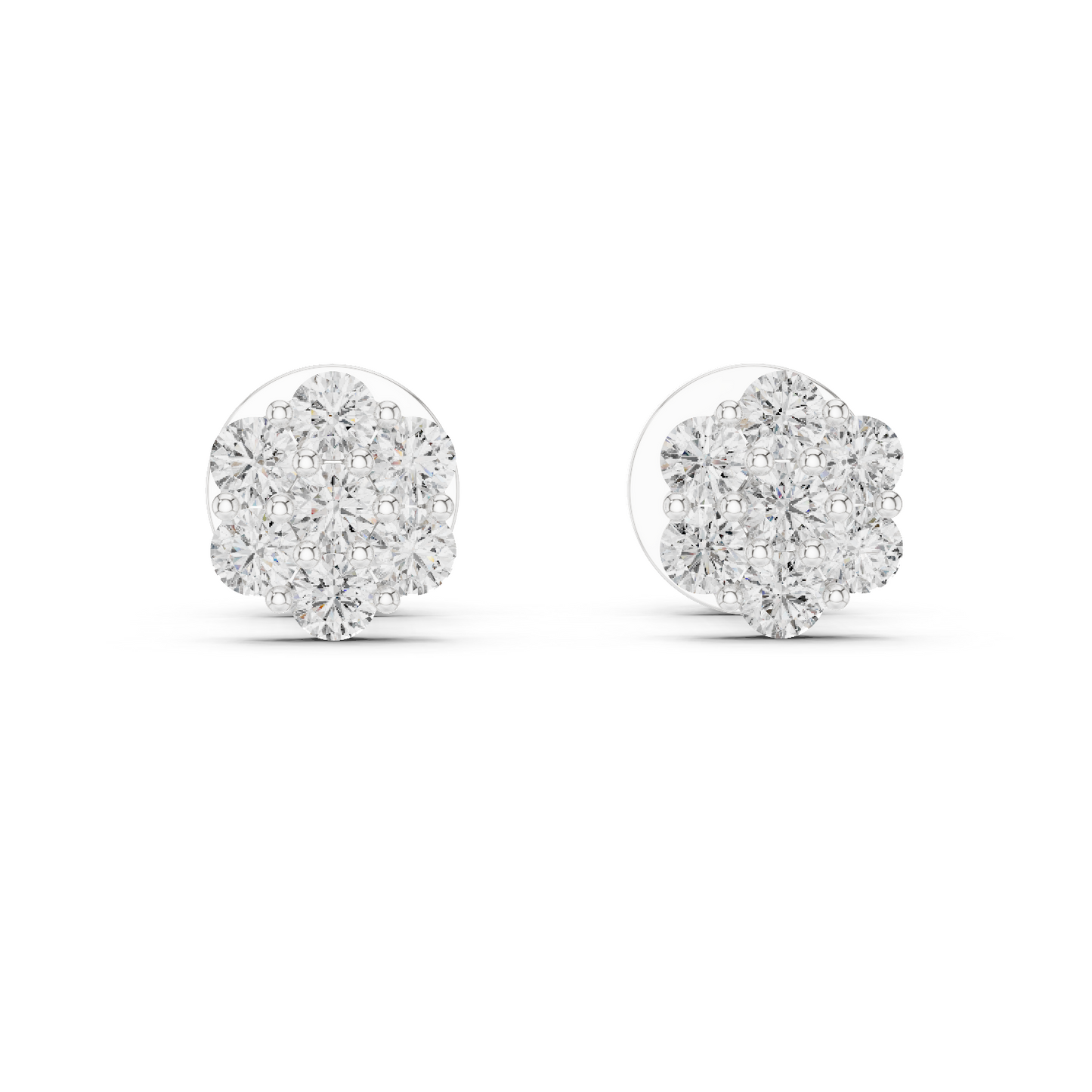 0.42 CT Lab-Grown Diamond Earrings | VVS-VS EF CVD Diamond | 18KT, 14KT, 10KT Gold & 925 Silver | Moissanite, Rose, Yellow, White Gold Options