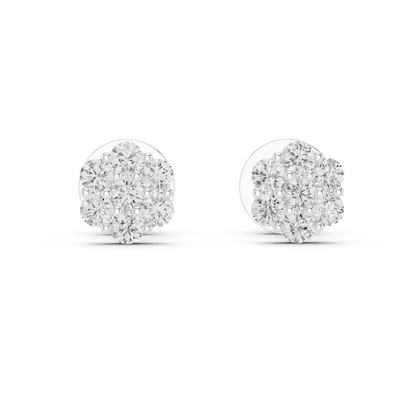 0.42 CT Lab-Grown Diamond Earrings | VVS-VS EF CVD Diamond | 18KT, 14KT, 10KT Gold & 925 Silver | Moissanite, Rose, Yellow, White Gold Options