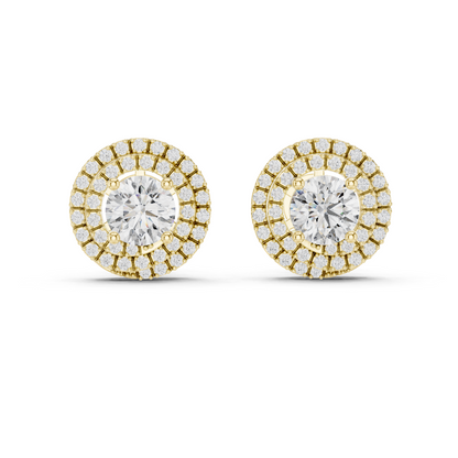 3.42 CT Lab-Grown VVS-VS-EF CVD Diamond Earrings | 18KT, 14KT, 10KT Gold & 925 Silver | Moissanite Option | Rose, Yellow, White Gold