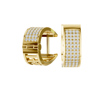 0.624 CT Lab Diamond Hoop Earrings | VVS-VS EF CVD Diamonds | 18KT, 14KT, 10KT Gold & 925 Silver | Rose, Yellow, White Gold | Luxury Fine Jewelry