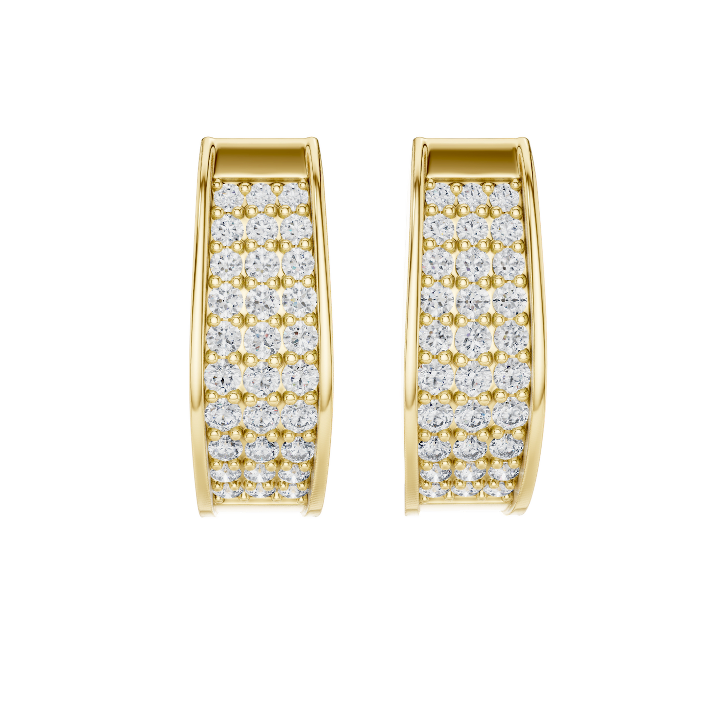 0.694 CT Lab-Grown Diamond Hoop Earrings | Round Brilliant Cut | 18KT, 14KT, 10KT Gold & 925 Silver | Rose, Yellow, White Gold | Luxury Fine Jewelry